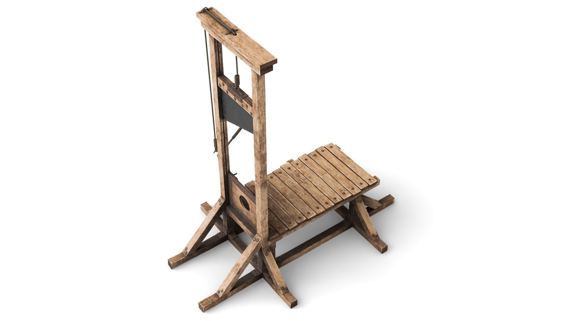 Guillotine for Execution 3D model_3