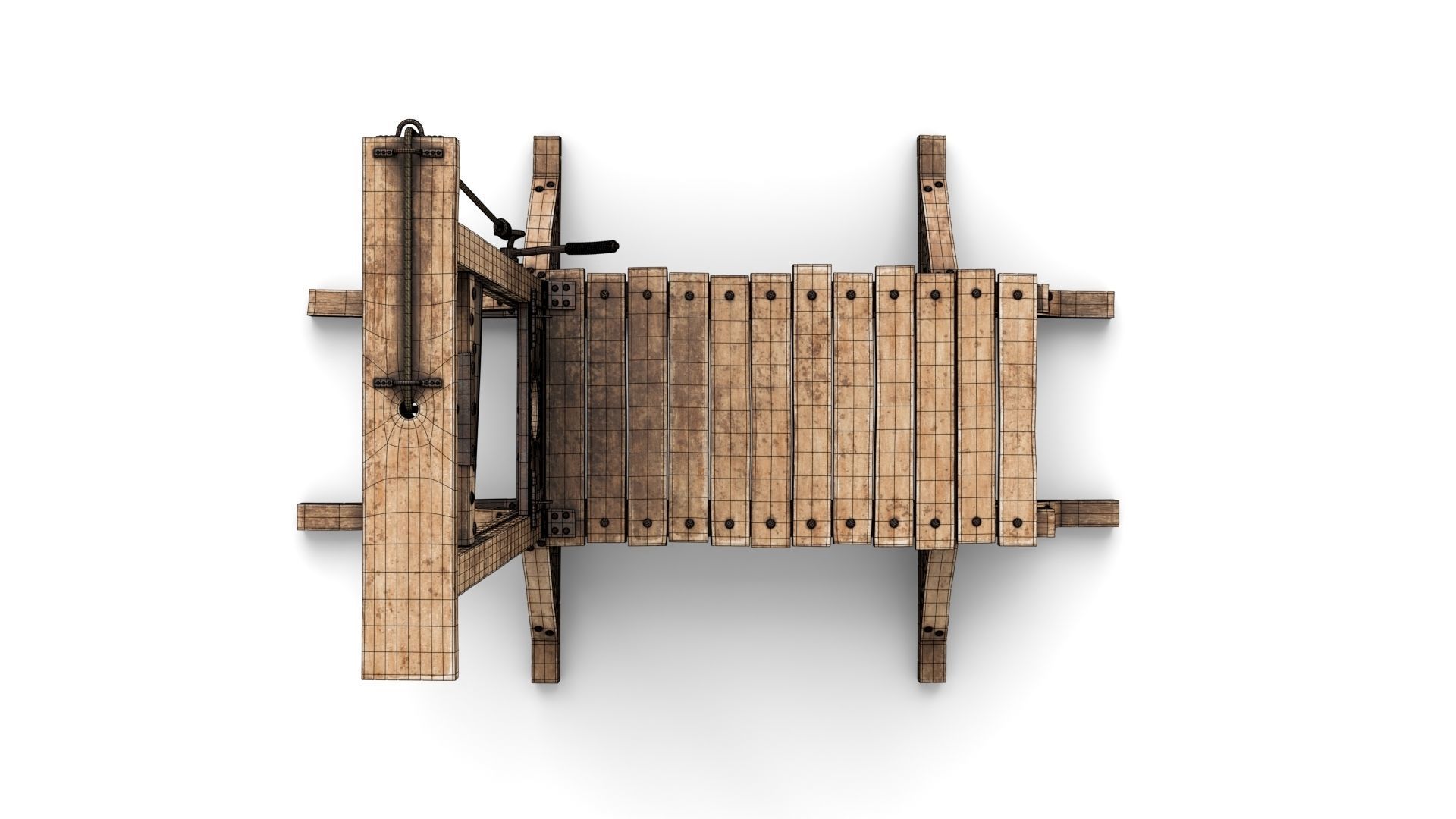 Guillotine for Execution 3D model_16