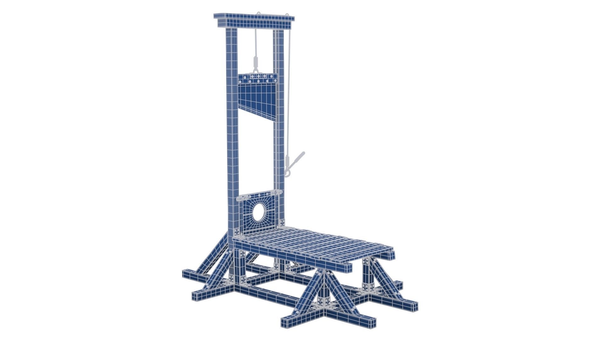 Guillotine for Execution 3D model_25