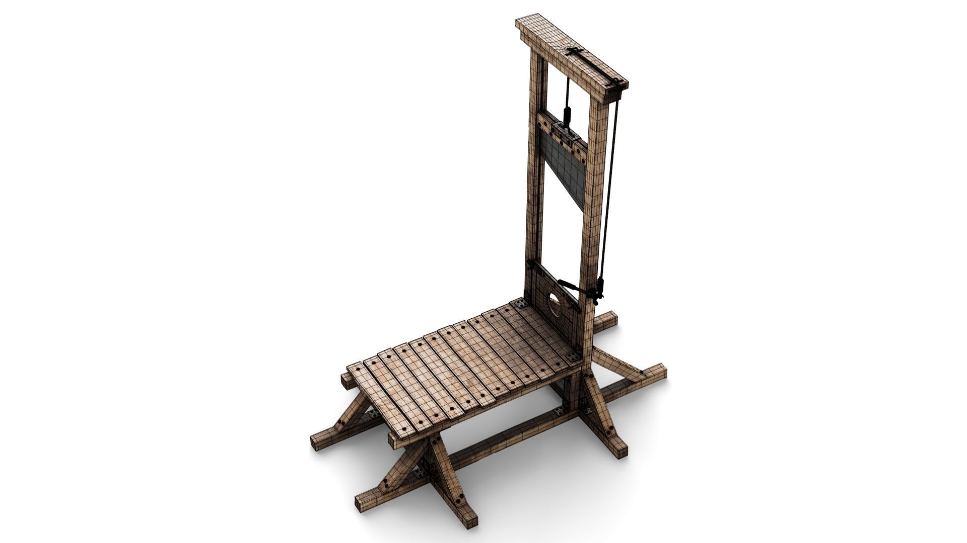 Guillotine for Execution 3D model_12