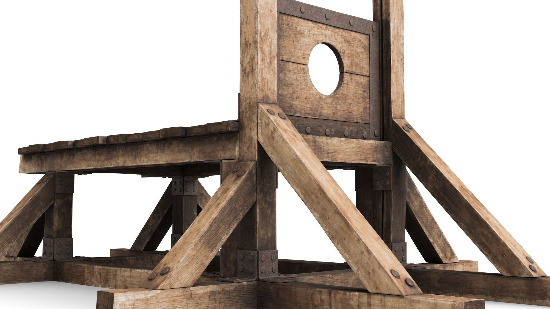 Guillotine for Execution 3D model_7