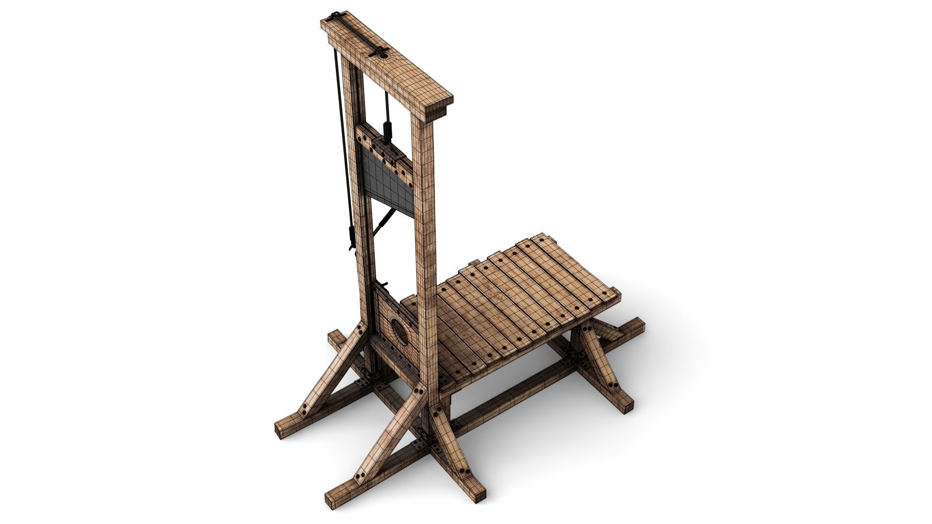 Guillotine for Execution 3D model_13
