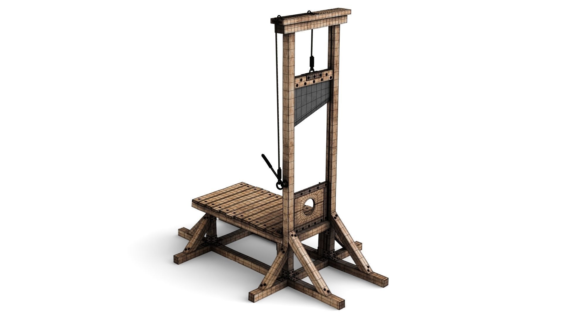 Guillotine for Execution 3D model_11