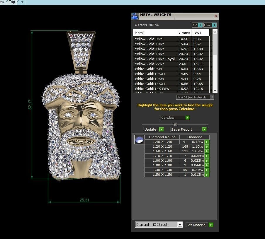 jesus pandent 3D print model_3