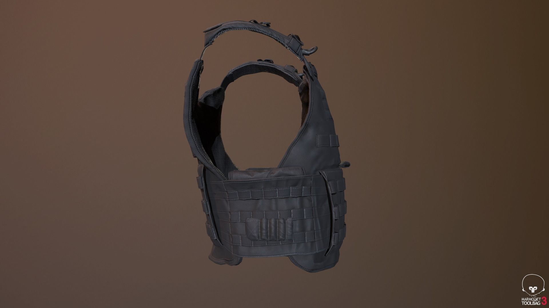 Tactical Bullet Proof Vest - PBR Lowpoly Game Ready Low-poly 3D model_14