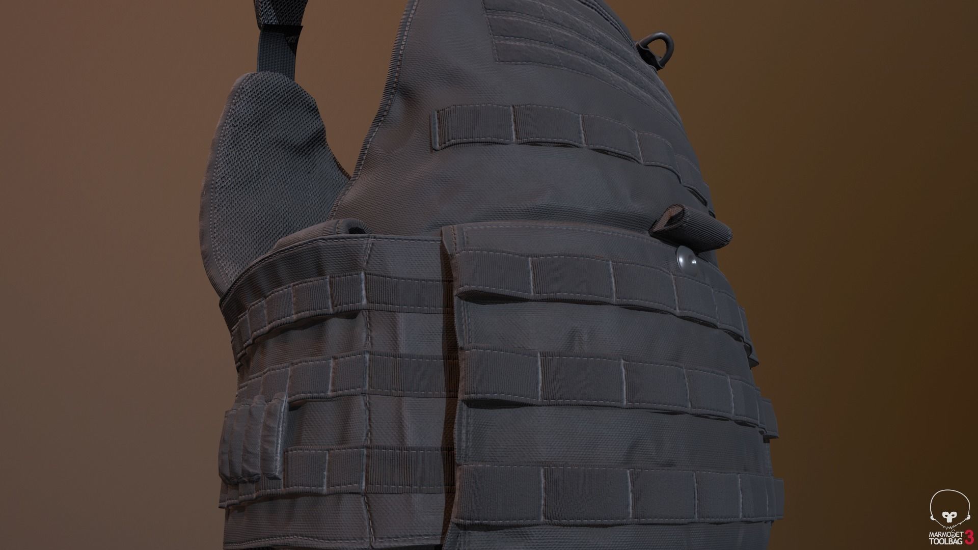 Tactical Bullet Proof Vest - PBR Lowpoly Game Ready Low-poly 3D model_15