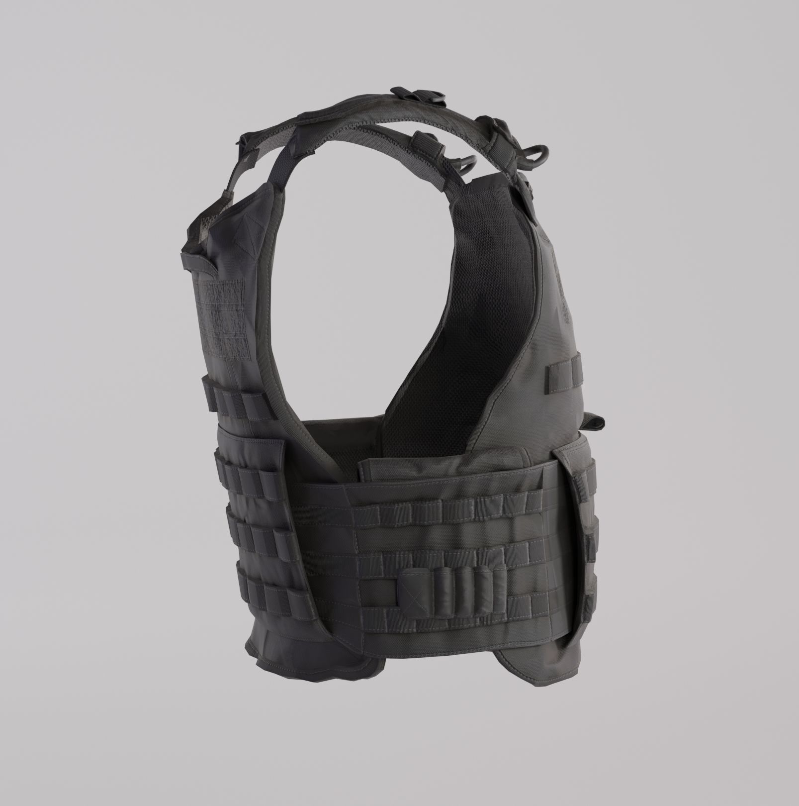 Tactical Bullet Proof Vest - PBR Lowpoly Game Ready Low-poly 3D model_2