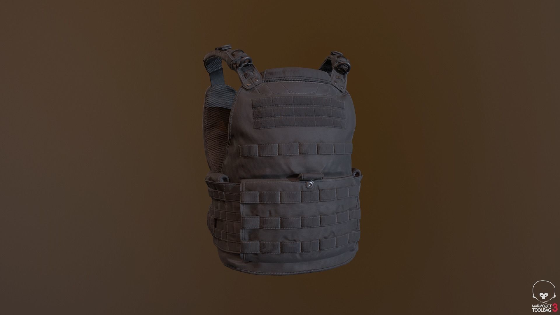 Tactical Bullet Proof Vest - PBR Lowpoly Game Ready Low-poly 3D model_11