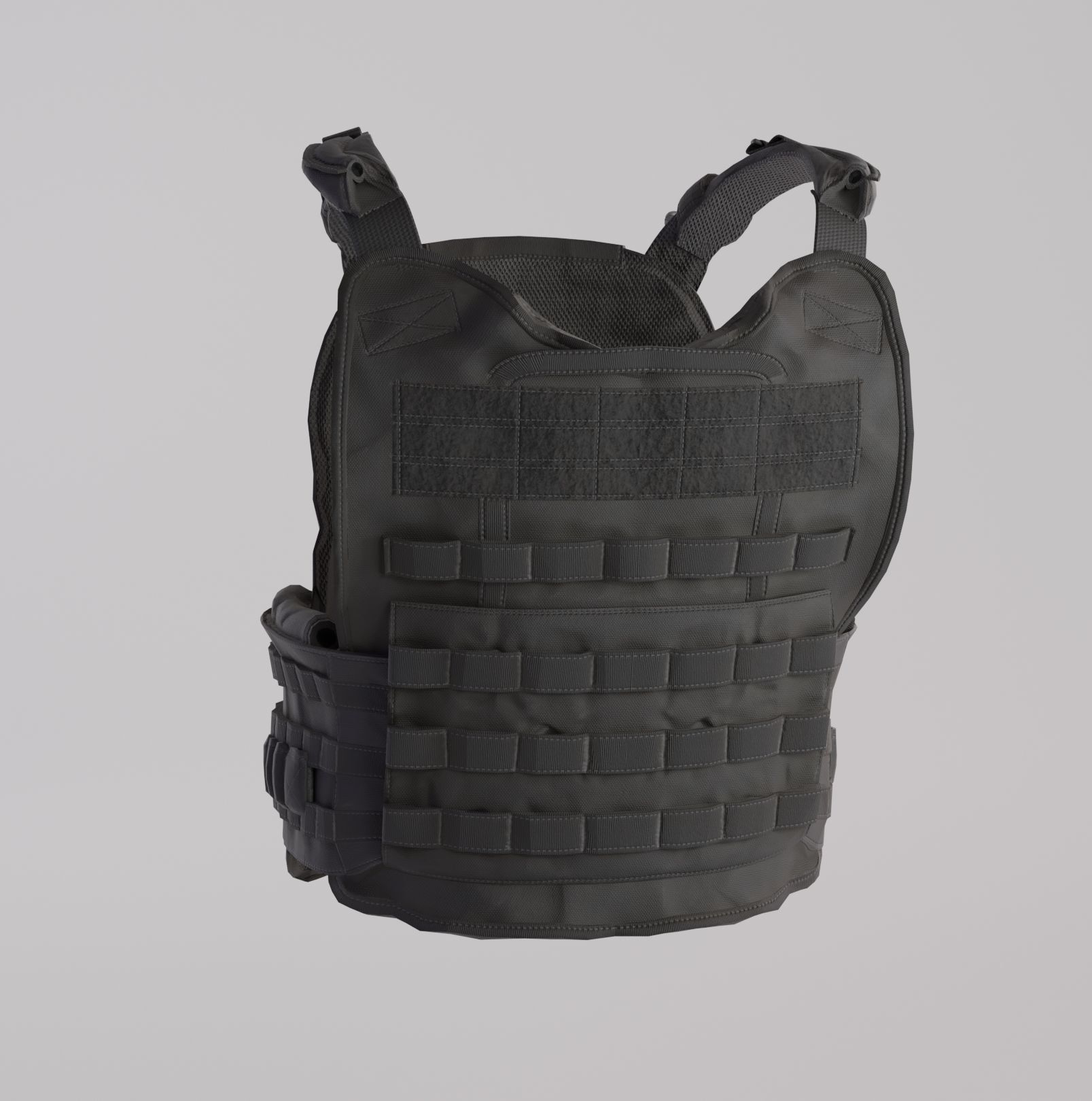Tactical Bullet Proof Vest - PBR Lowpoly Game Ready Low-poly 3D model_3