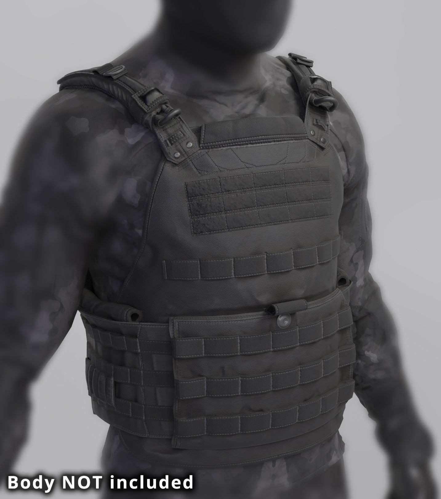 Tactical Bullet Proof Vest - PBR Lowpoly Game Ready Low-poly 3D model_6