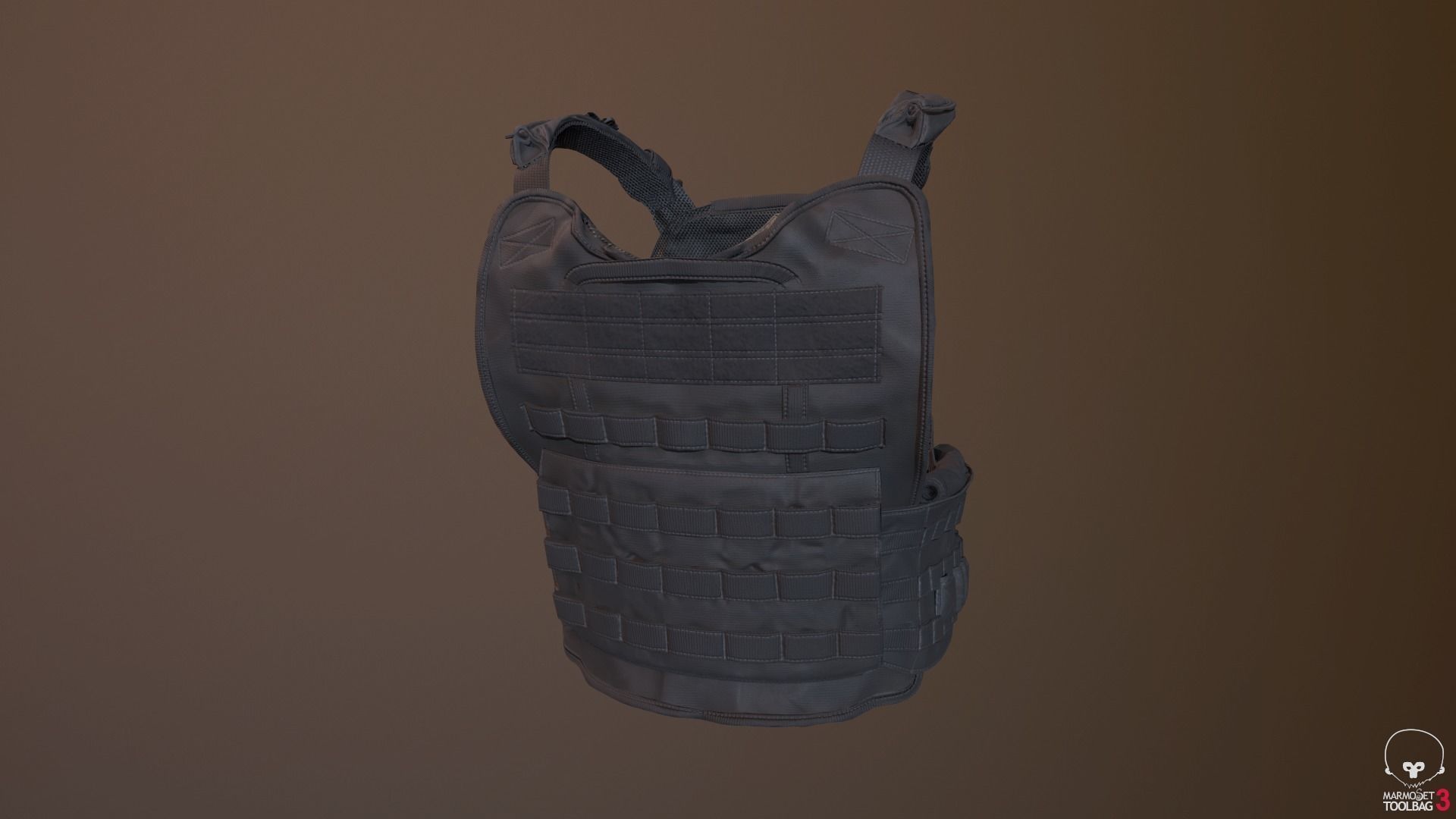 Tactical Bullet Proof Vest - PBR Lowpoly Game Ready Low-poly 3D model_12
