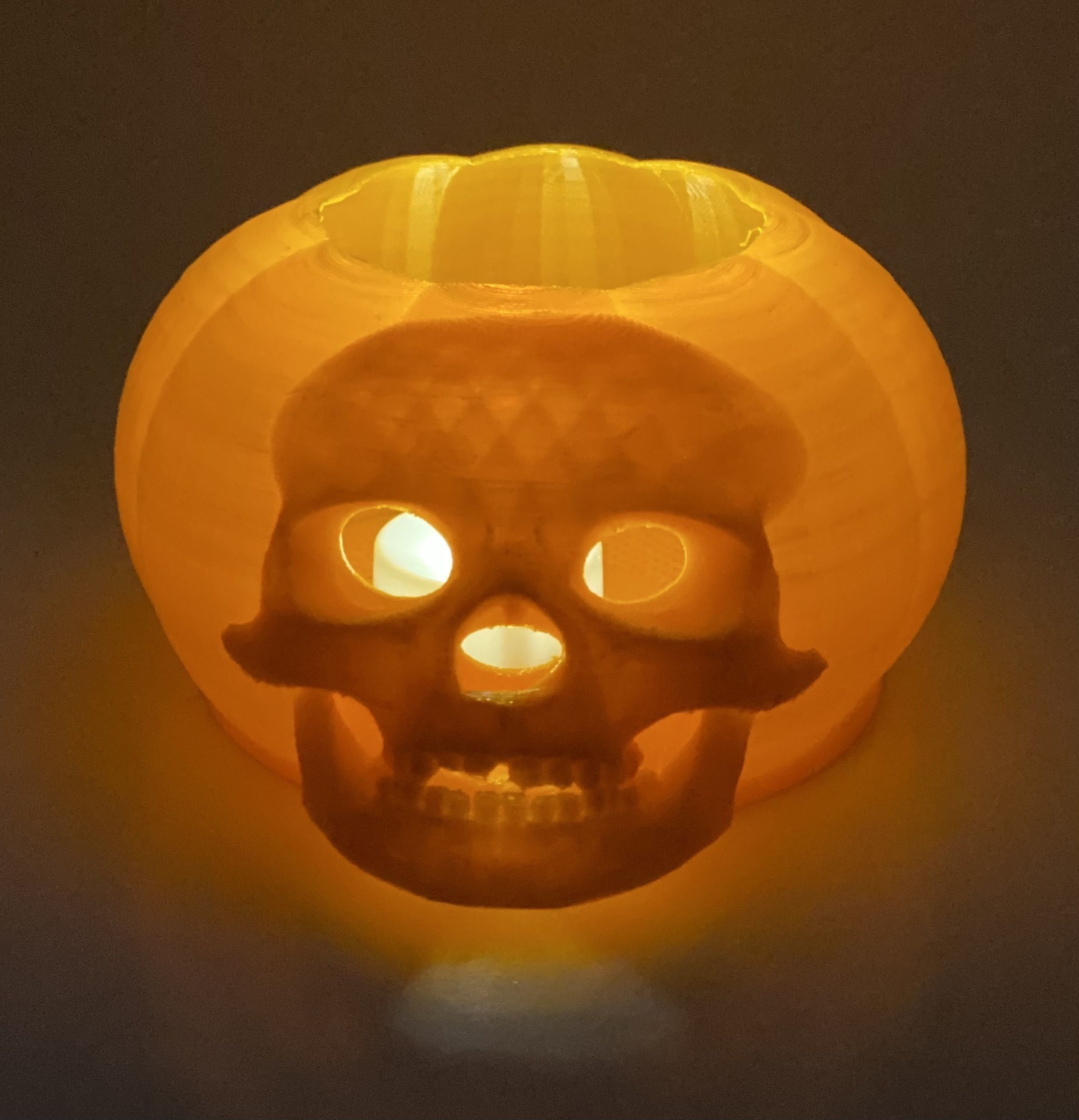 Halloween The Jack-O-Lantern with Skull 3D print model_11