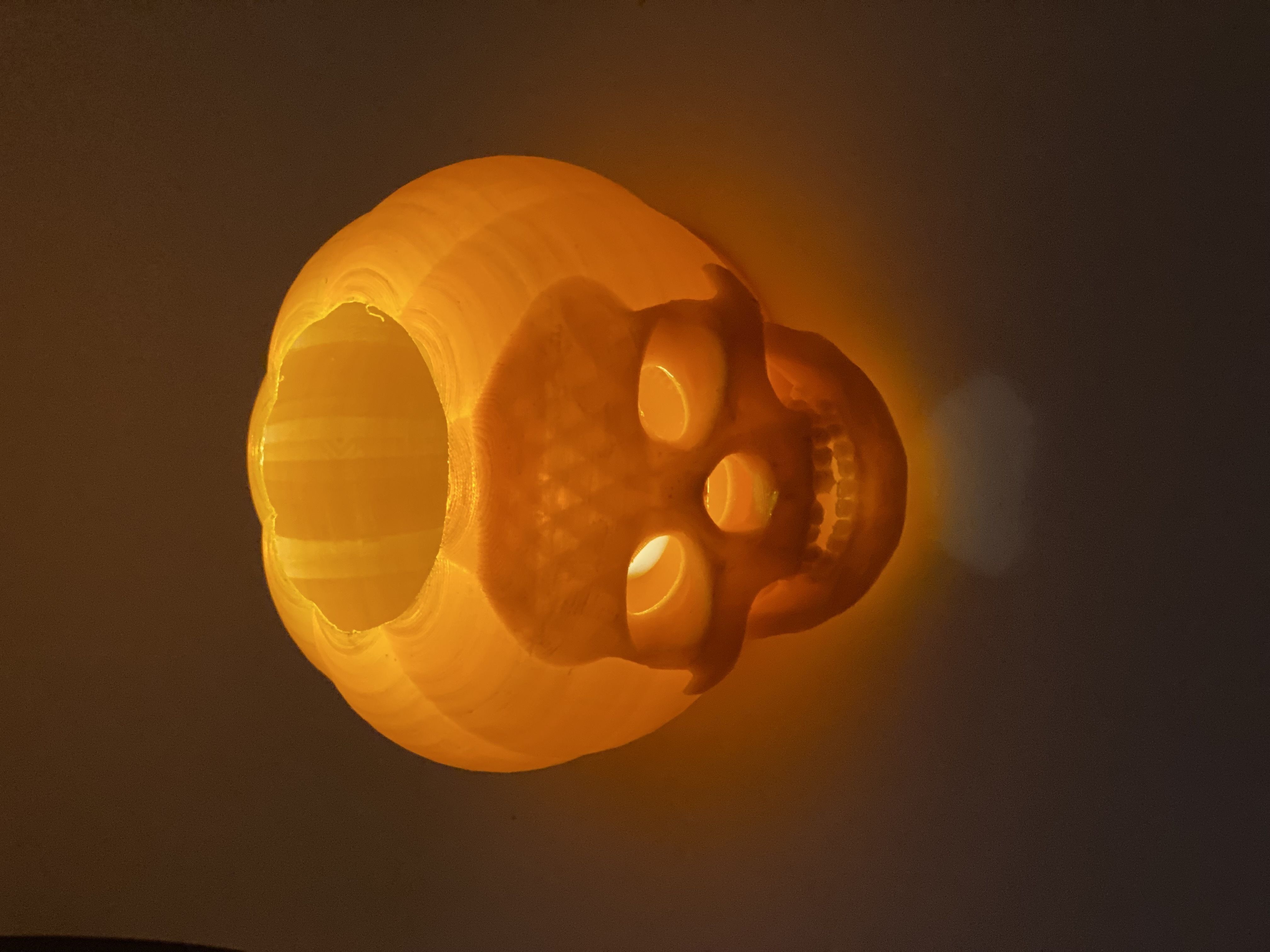 Halloween The Jack-O-Lantern with Skull 3D print model_5