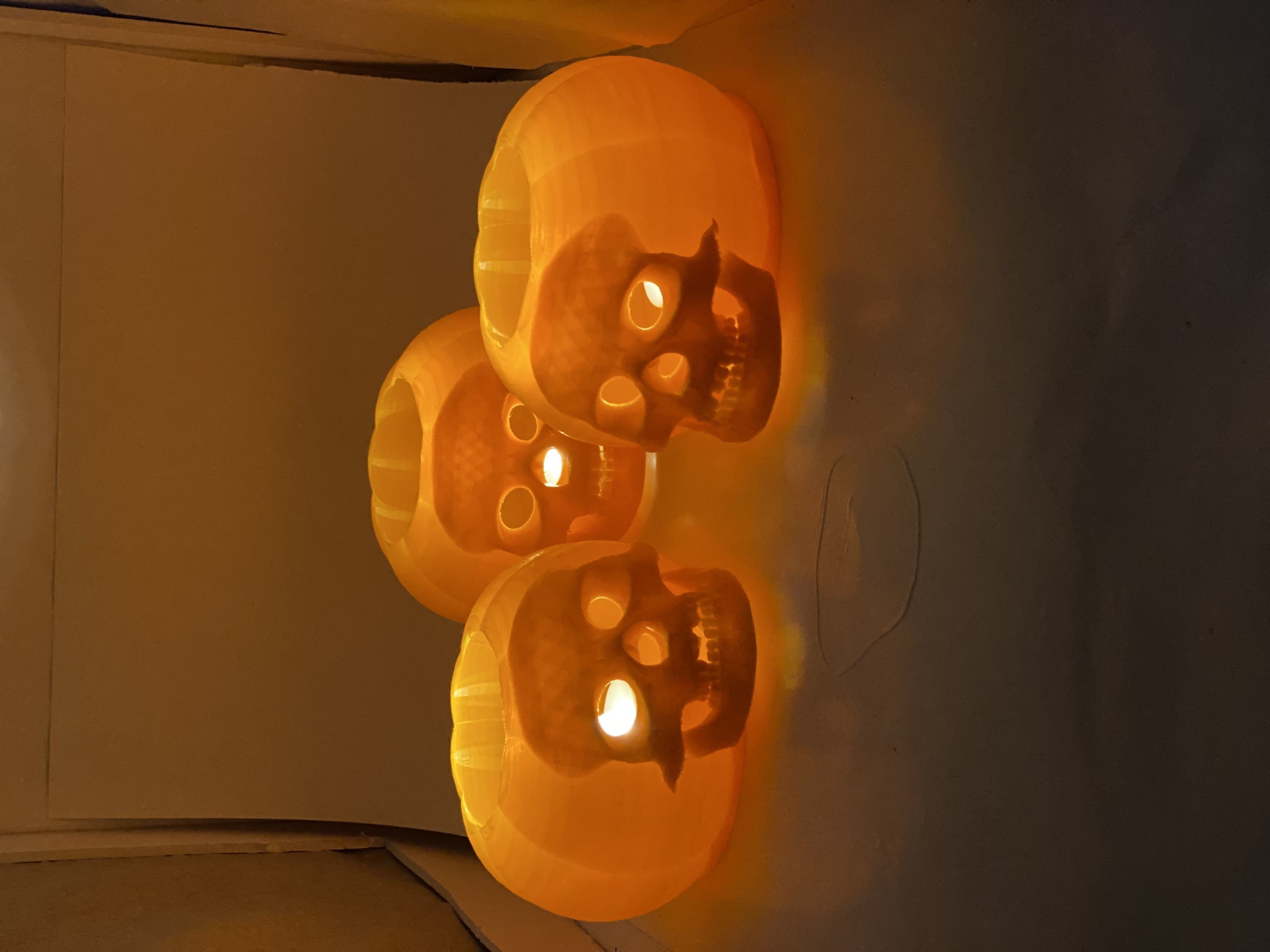 Halloween The Jack-O-Lantern with Skull 3D print model_3