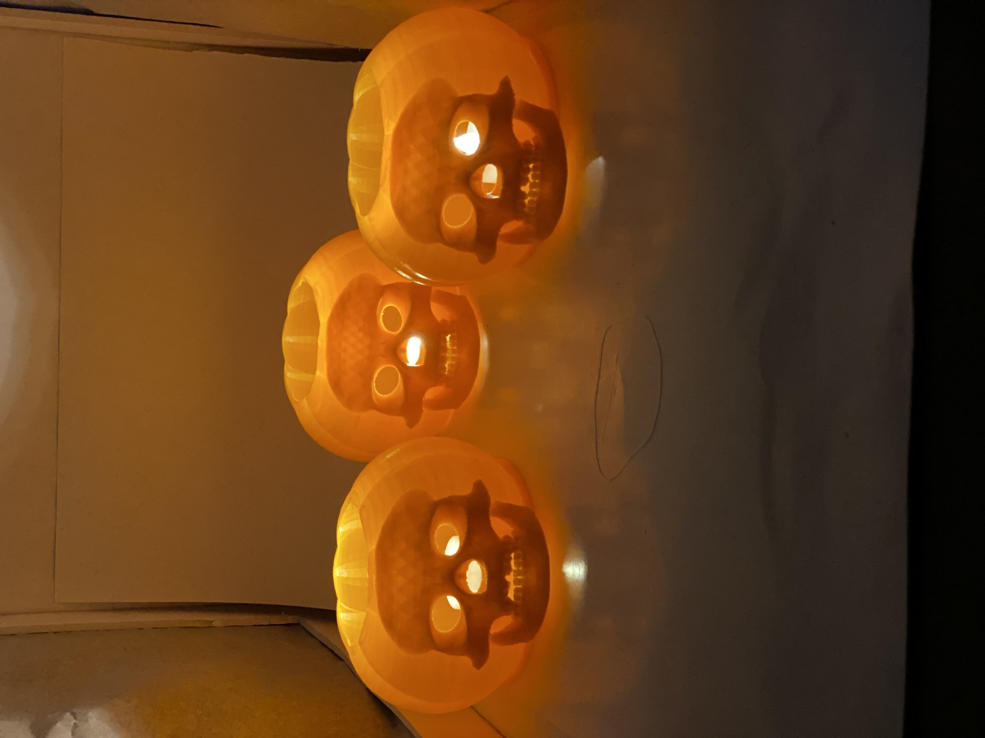 Halloween The Jack-O-Lantern with Skull 3D print model_4