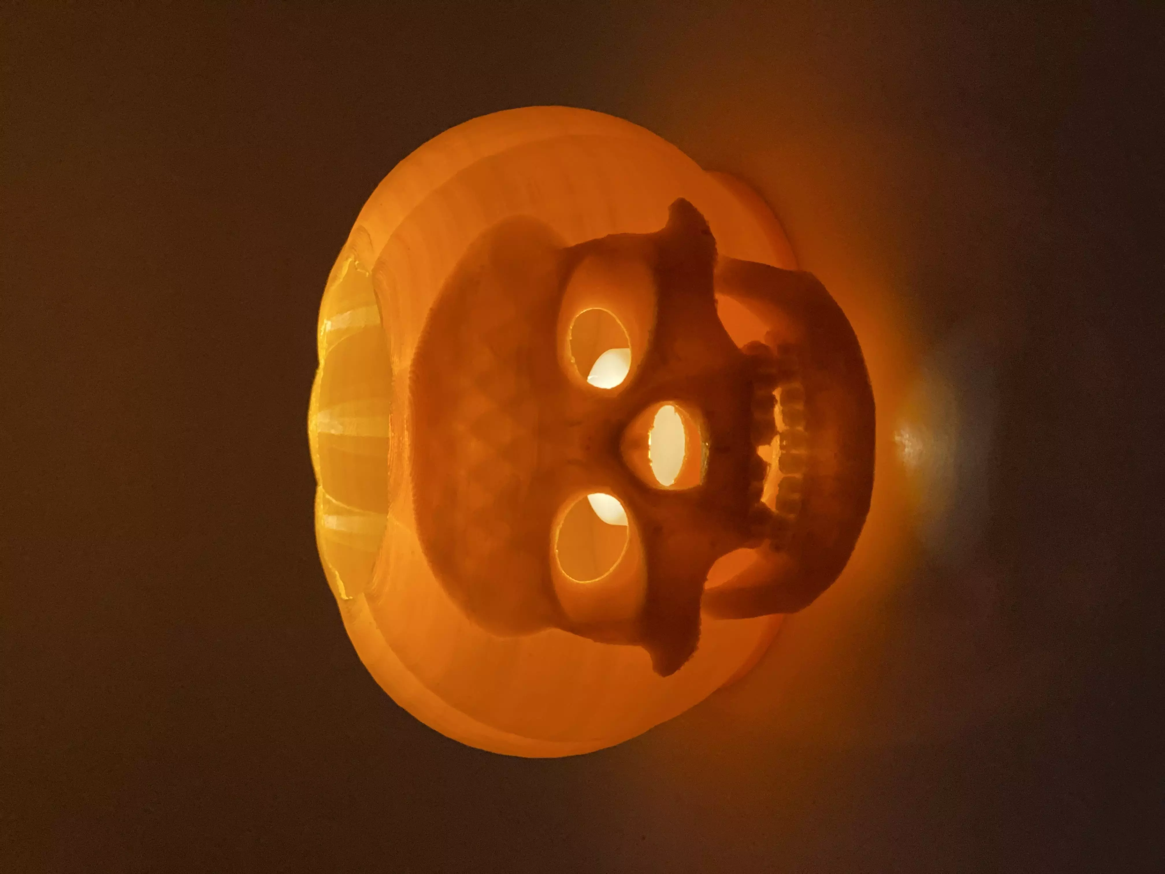 Halloween The Jack-O-Lantern with Skull 3D print model_0
