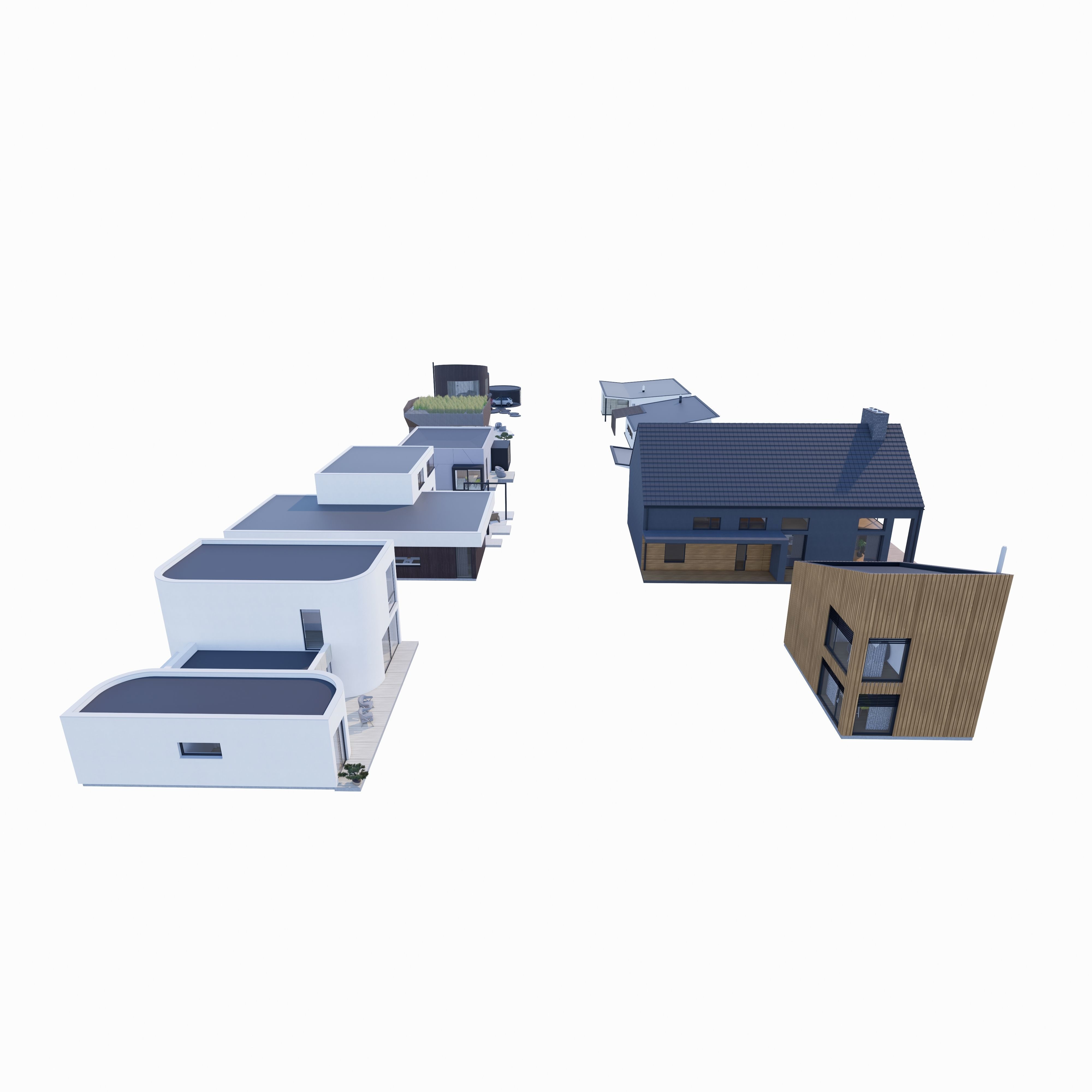 House Pack of 10 - Part 2  Low-poly 3D model_4