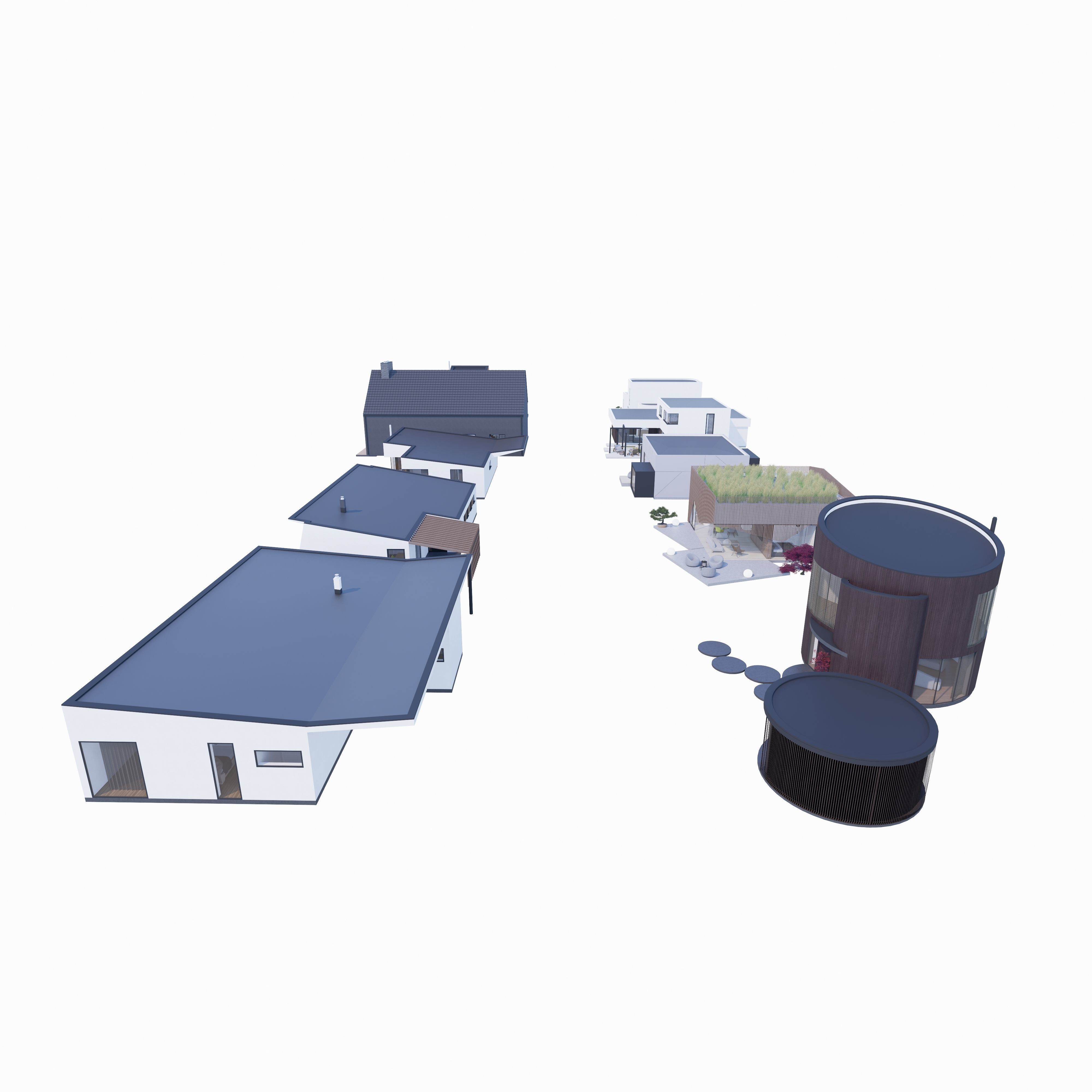 House Pack of 10 - Part 2  Low-poly 3D model_5