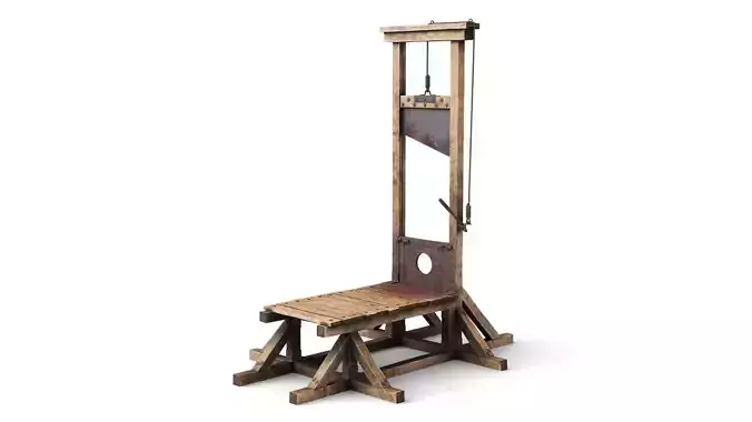 Guillotine for Execution Blood 3D model
