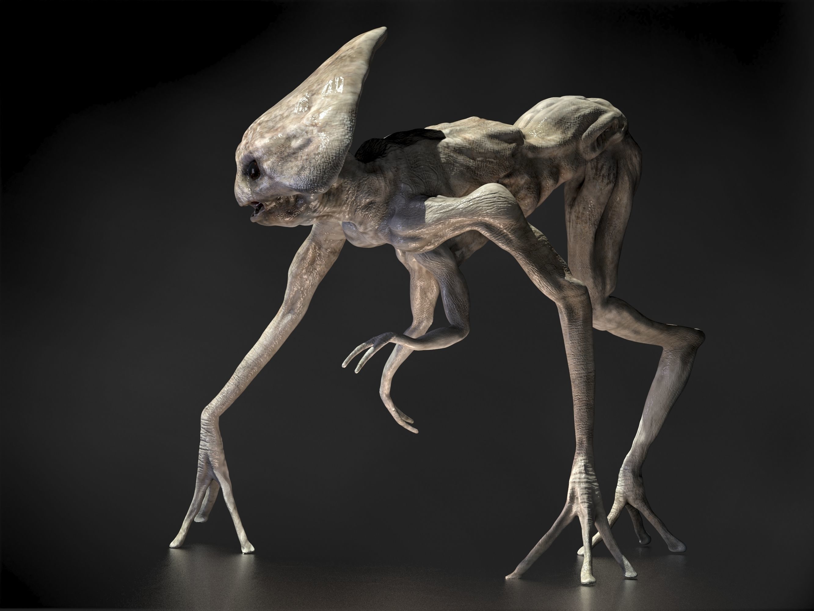 Alien from War of the Worlds Low-poly 3D model_6
