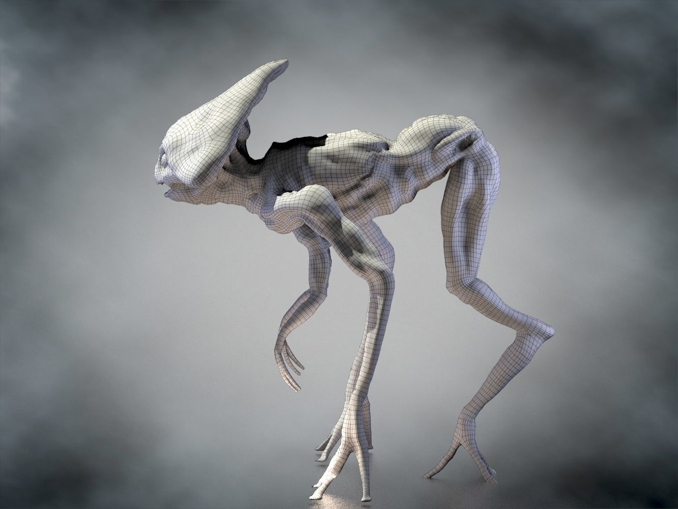 Alien from War of the Worlds Low-poly 3D model_9