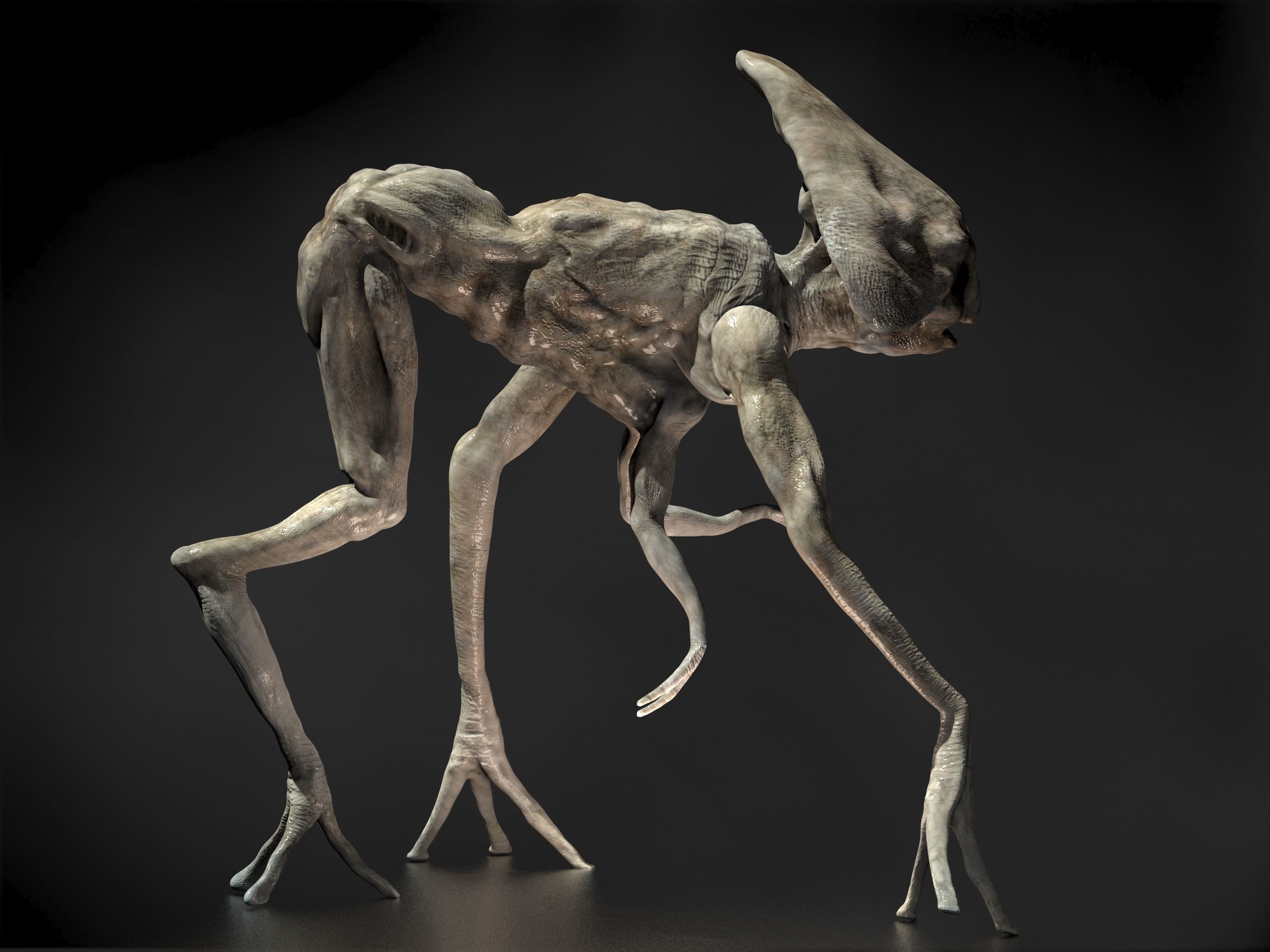 Alien from War of the Worlds Low-poly 3D model_5