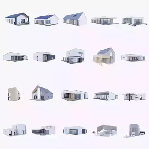 House Pack of 20 - created with Revit Family 