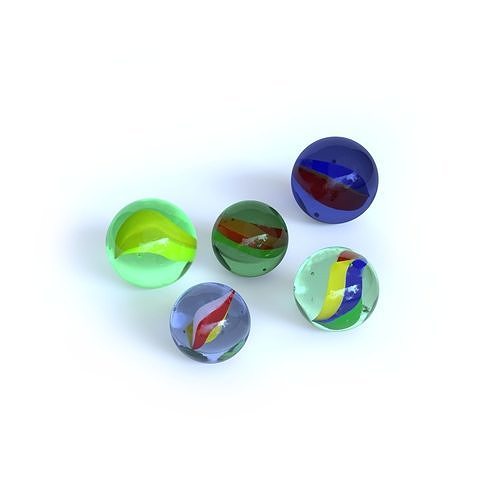 Marbles glass Free 3D model