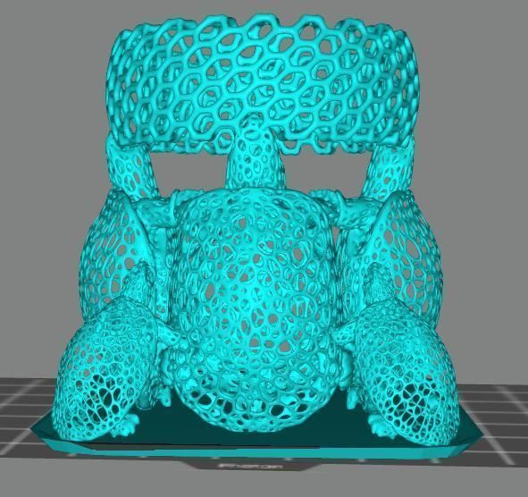 Large Pen Holder - dancing turtles  3D print model_2