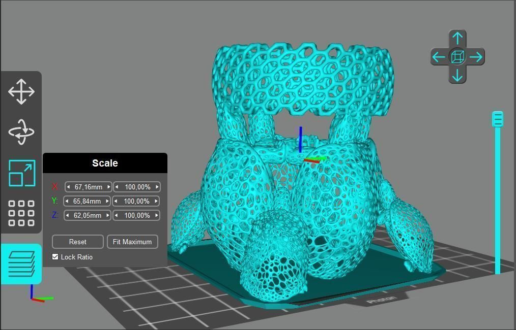 Large Pen Holder - dancing turtles  3D print model_0