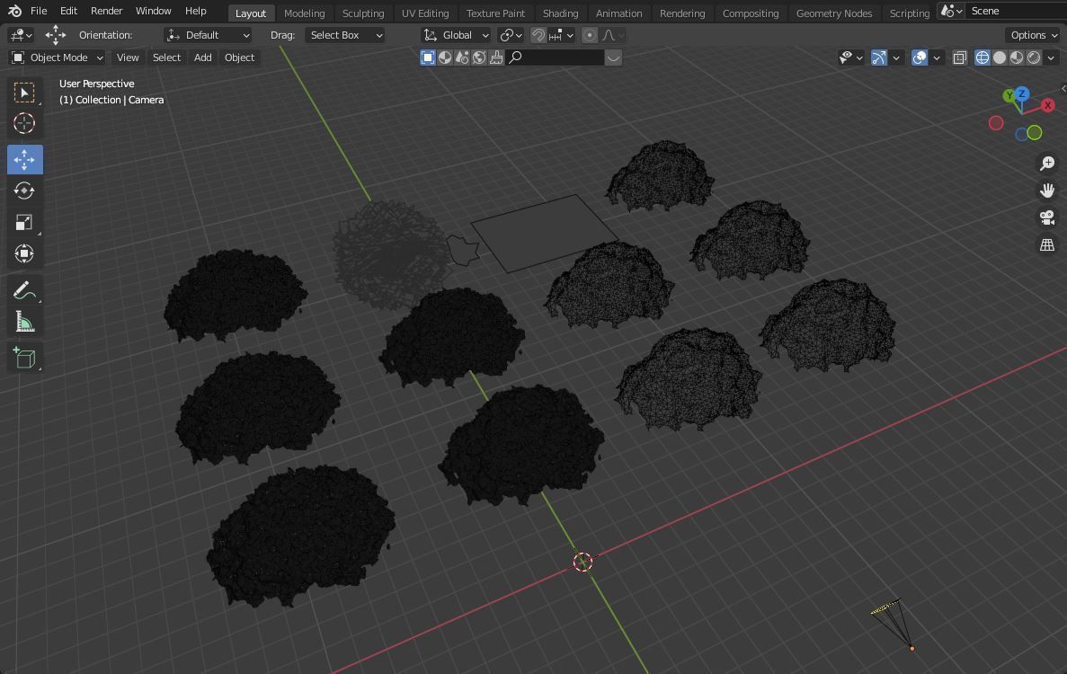 Flowers bush bundle - scanned Low-poly 3D model_36