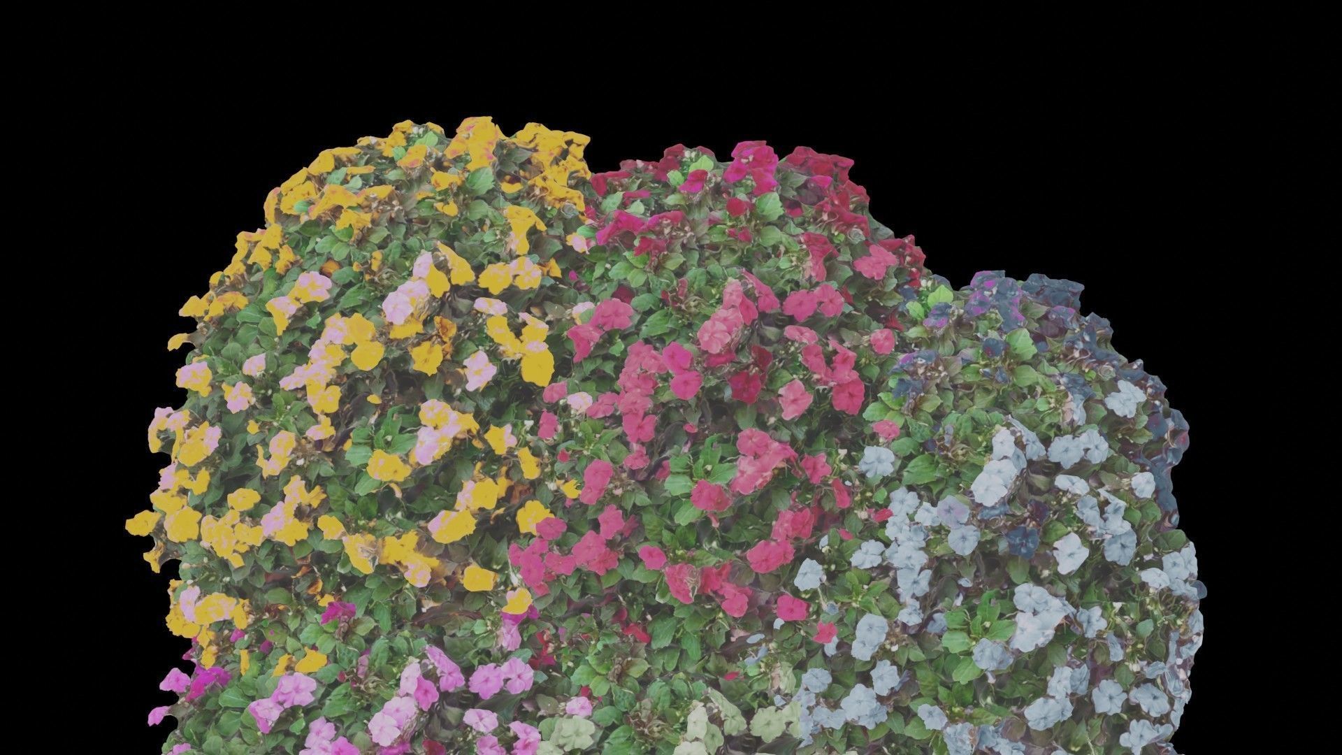 Flowers bush bundle - scanned Low-poly 3D model_41