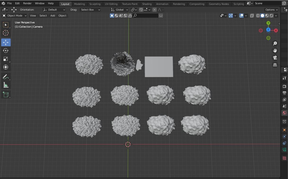 Flowers bush bundle - scanned Low-poly 3D model_39