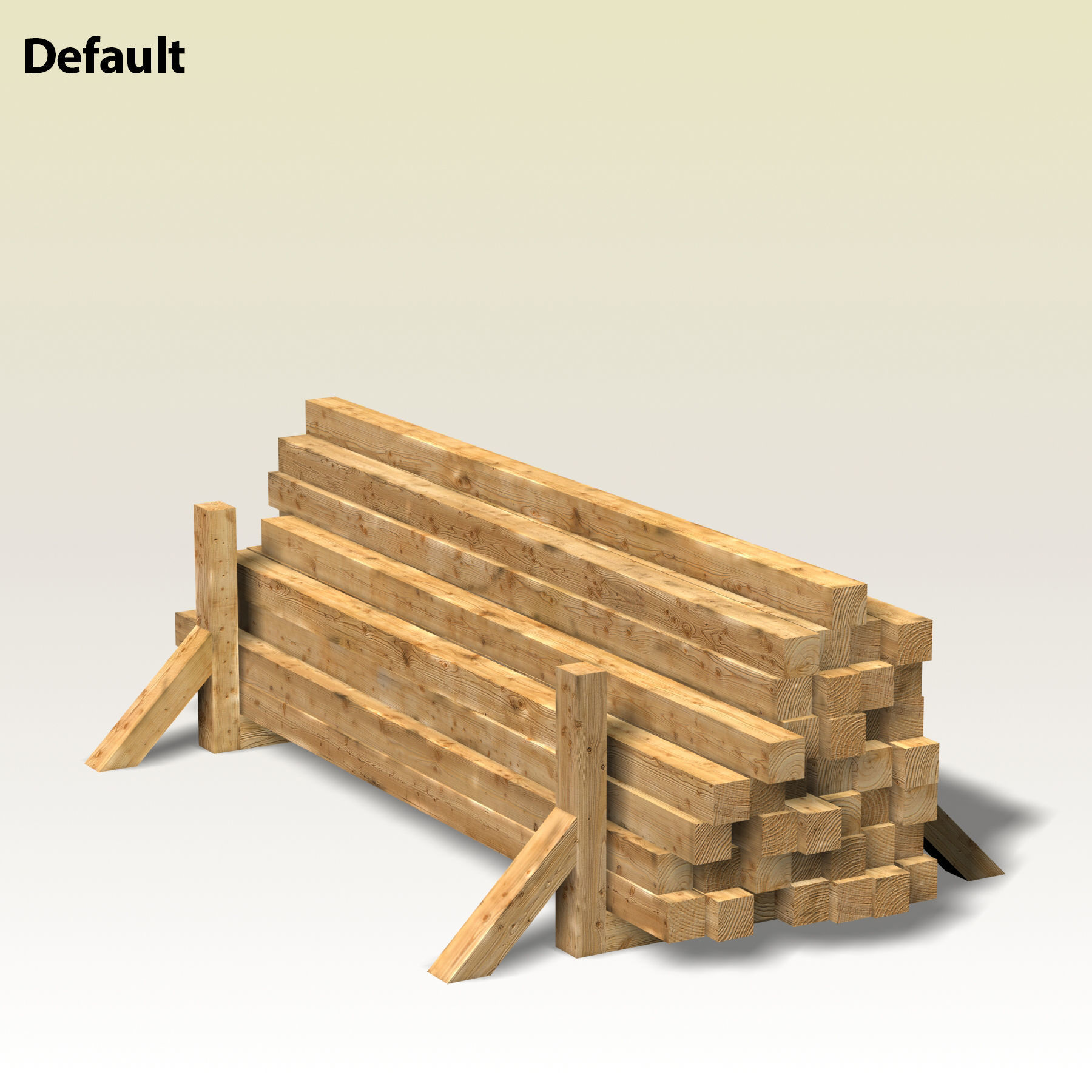 Stack wood materials 01 Low-poly 3D model_10