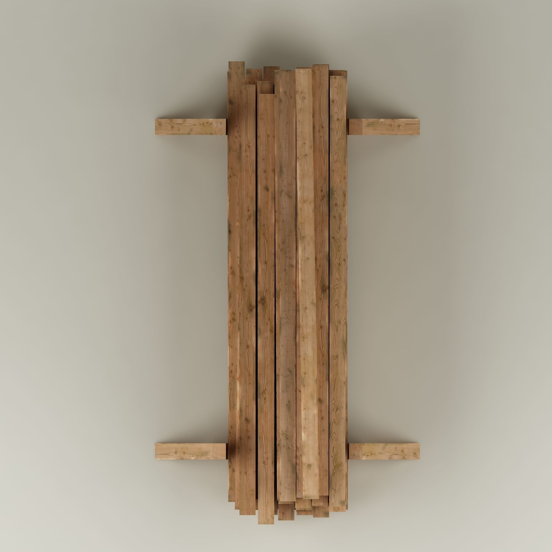 Stack wood materials 01 Low-poly 3D model_9