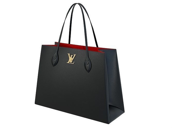 Louis Vuitton Lockme Shopper Bag Black Low-poly 3D model