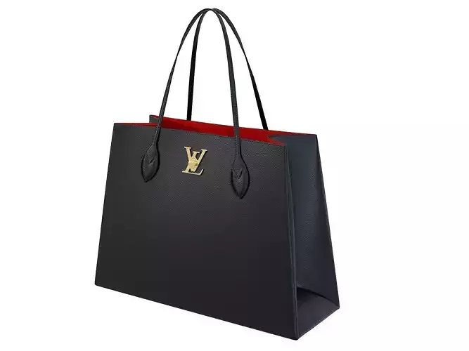 Louis Vuitton Lockme Shopper Bag Black Low-poly 3D model