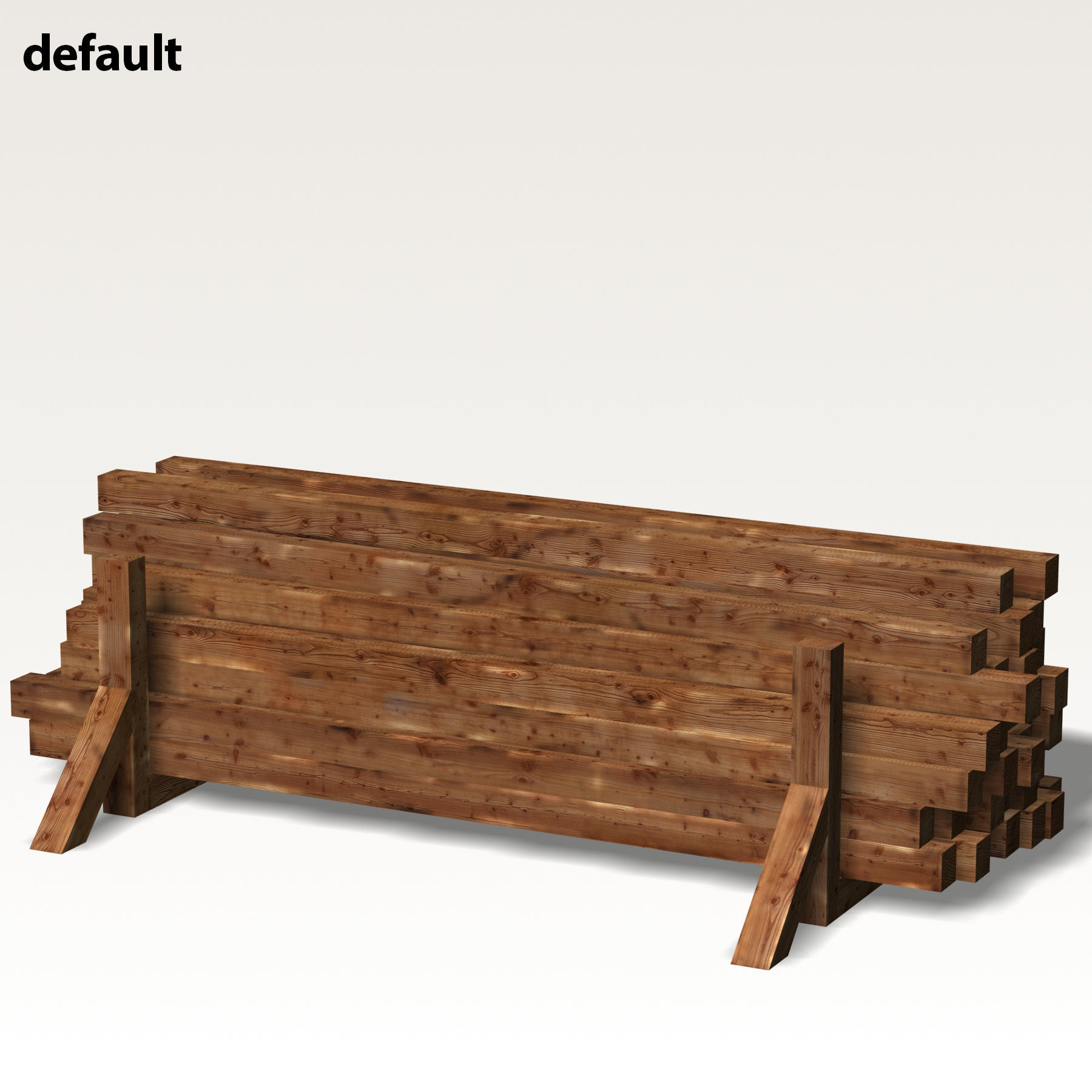 Stack wood materials 02 Low-poly 3D model_9