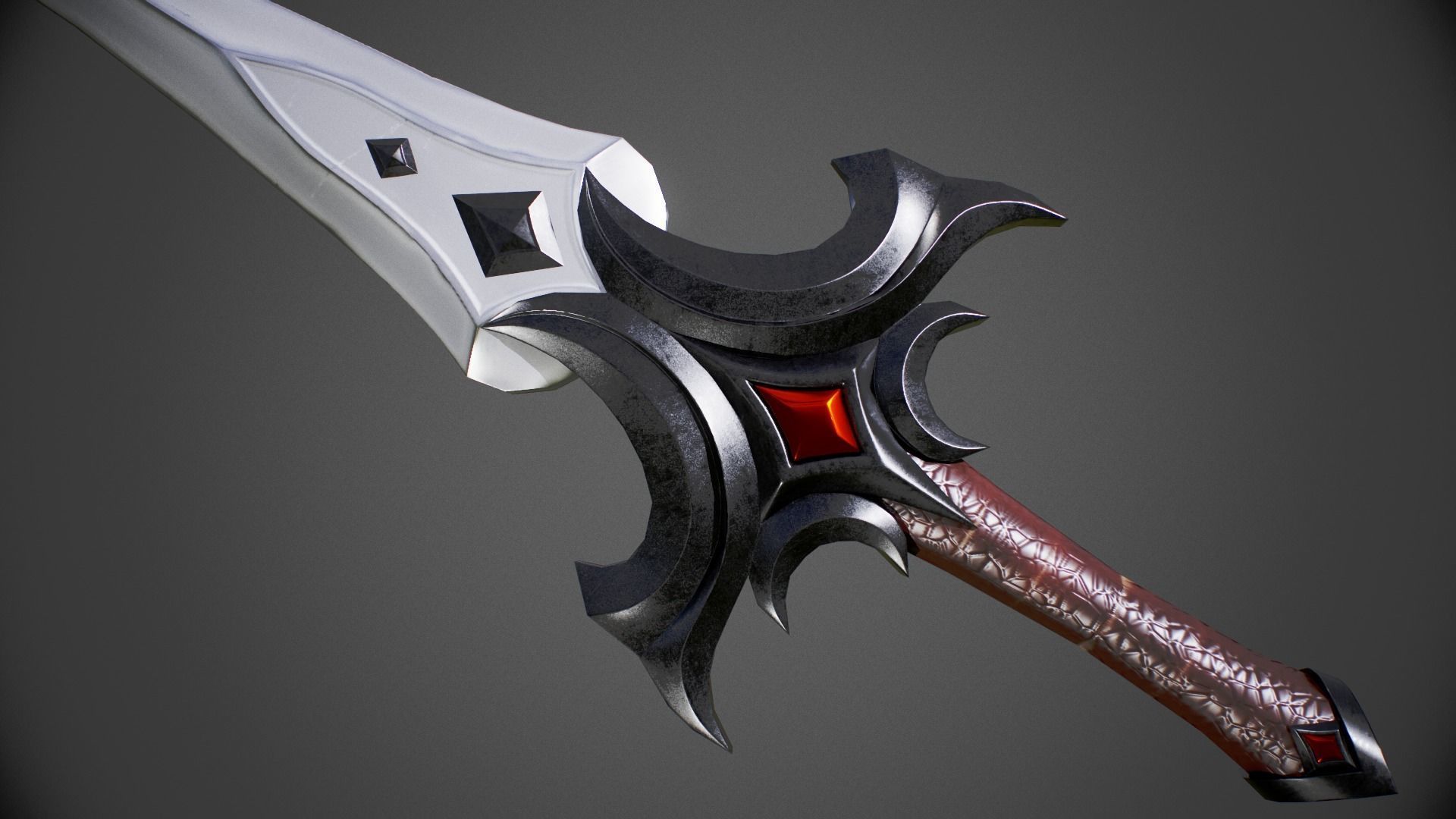 Fantasy dark weapon 3D Model Collection_13