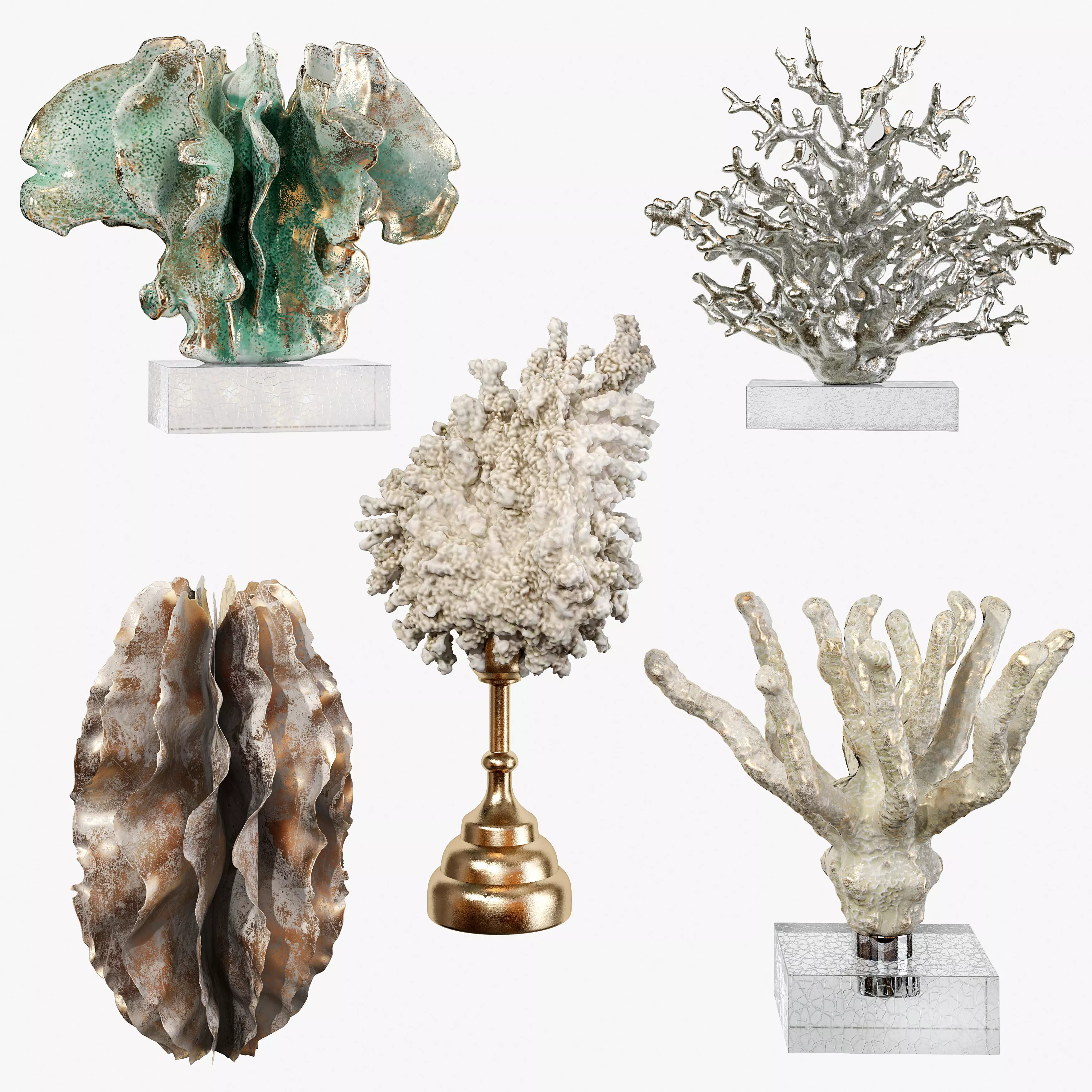 Sculptures of coral reef 01 3D model_0