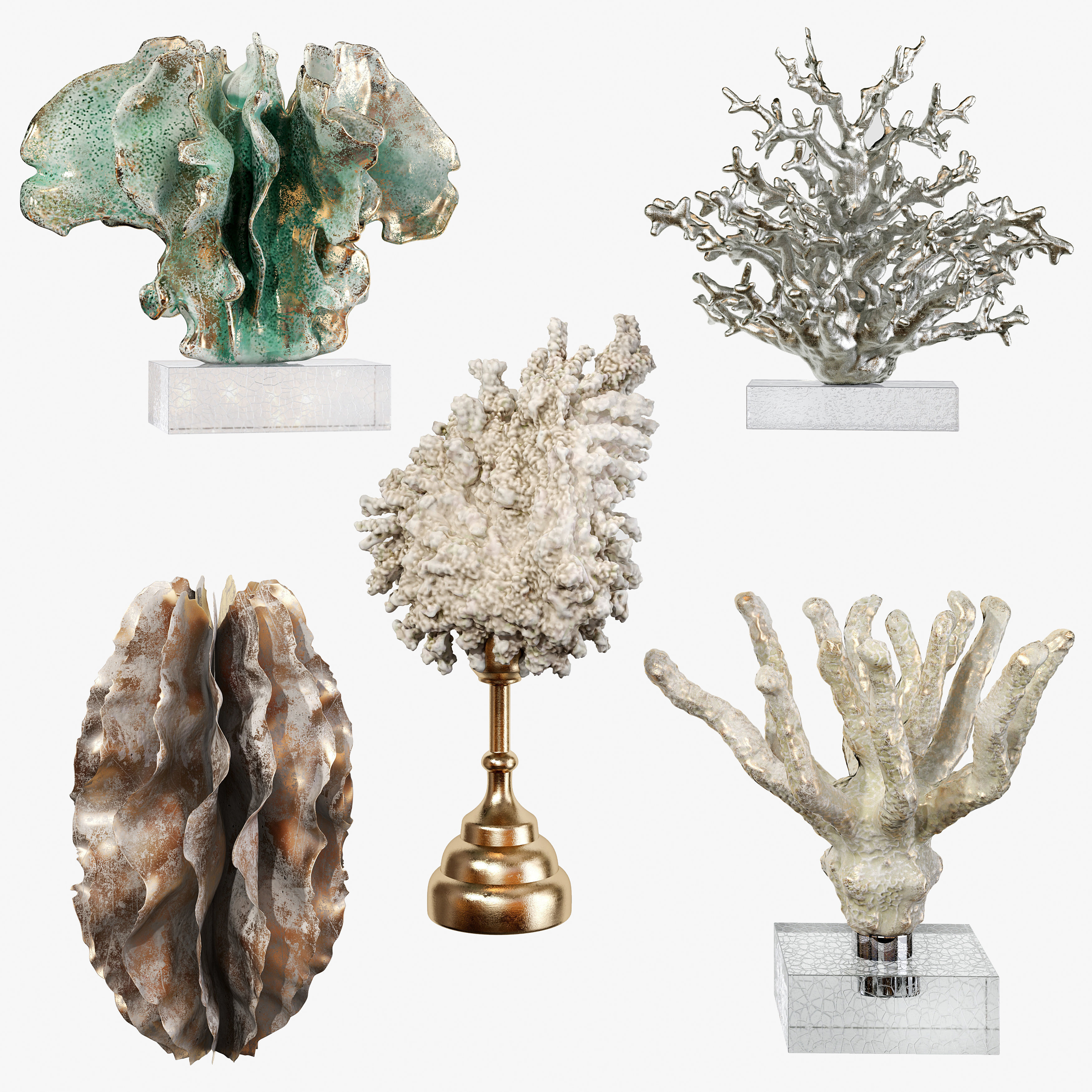 Sculptures of coral reef 01 3D model_1