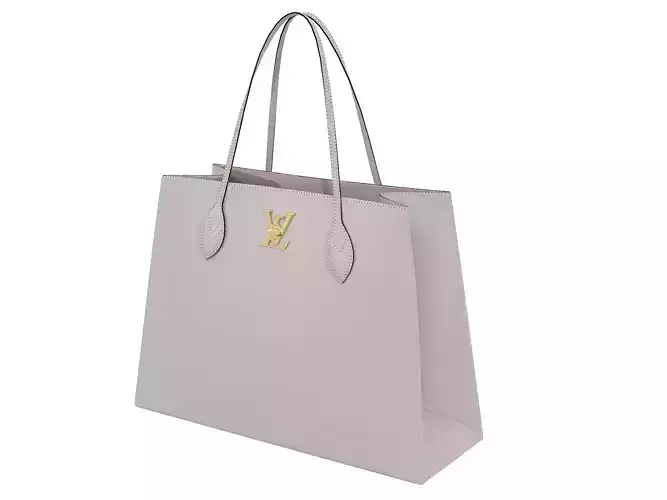 Louis Vuitton Lockme Shopper Bag Cream Low-poly 3D model