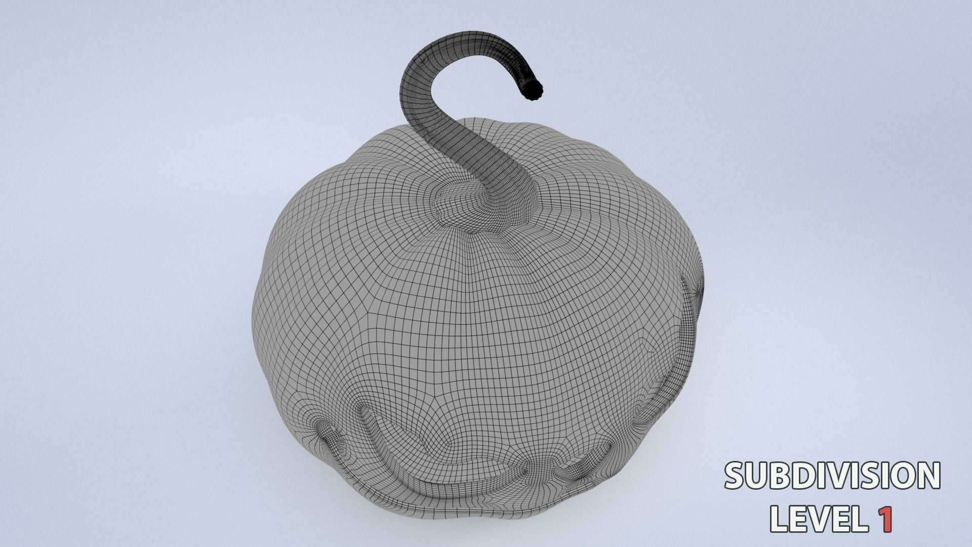 Halloween Pumpkin Low-poly 3D model_13