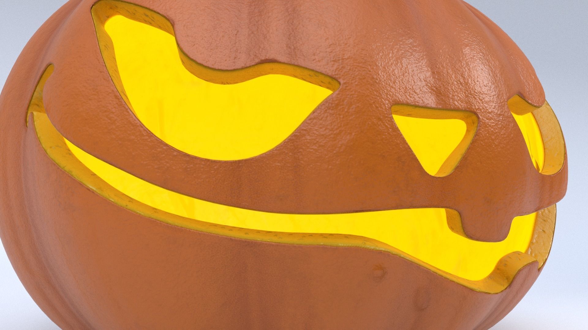 Halloween Pumpkin Low-poly 3D model_5