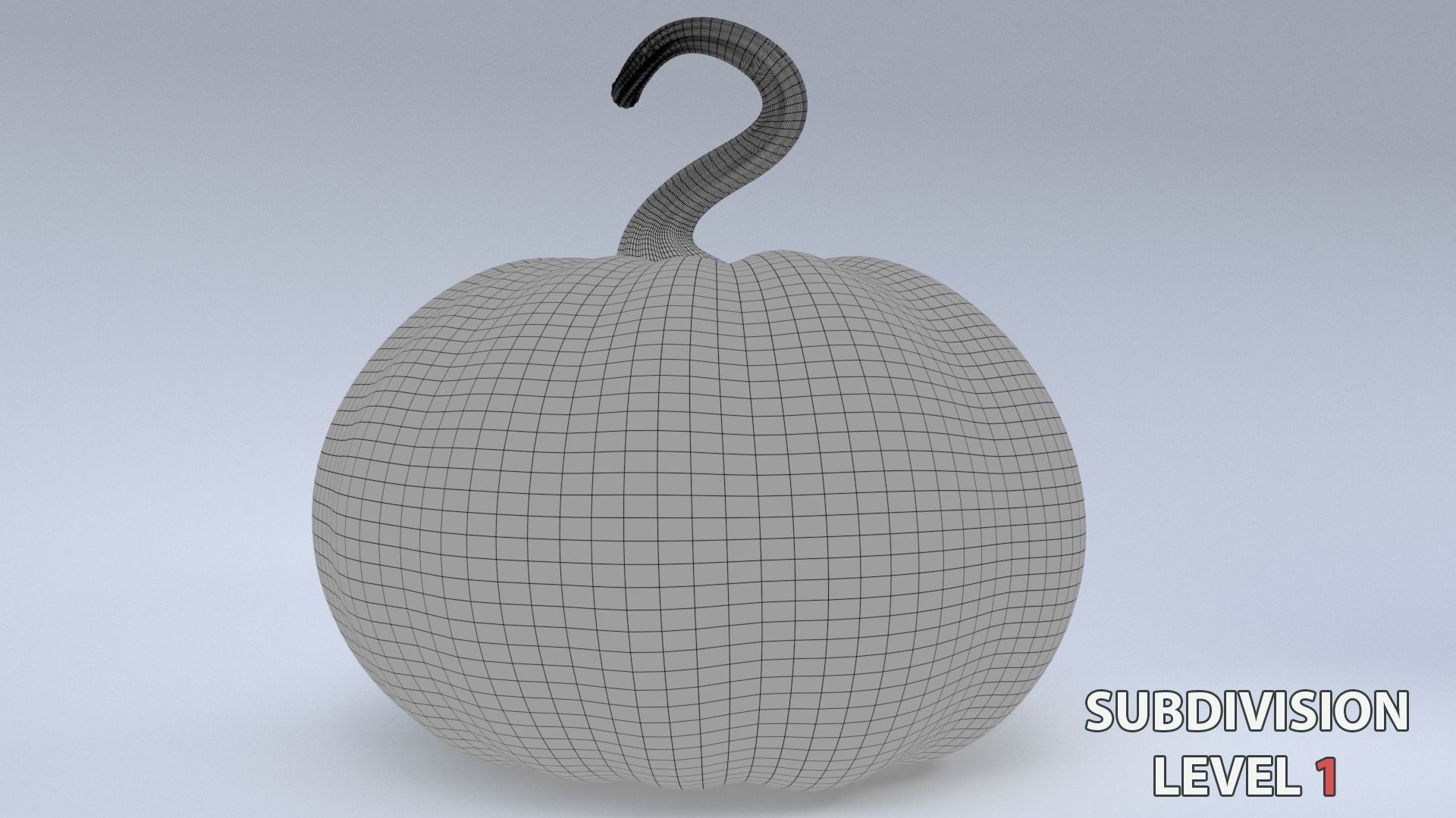 Halloween Pumpkin Low-poly 3D model_19