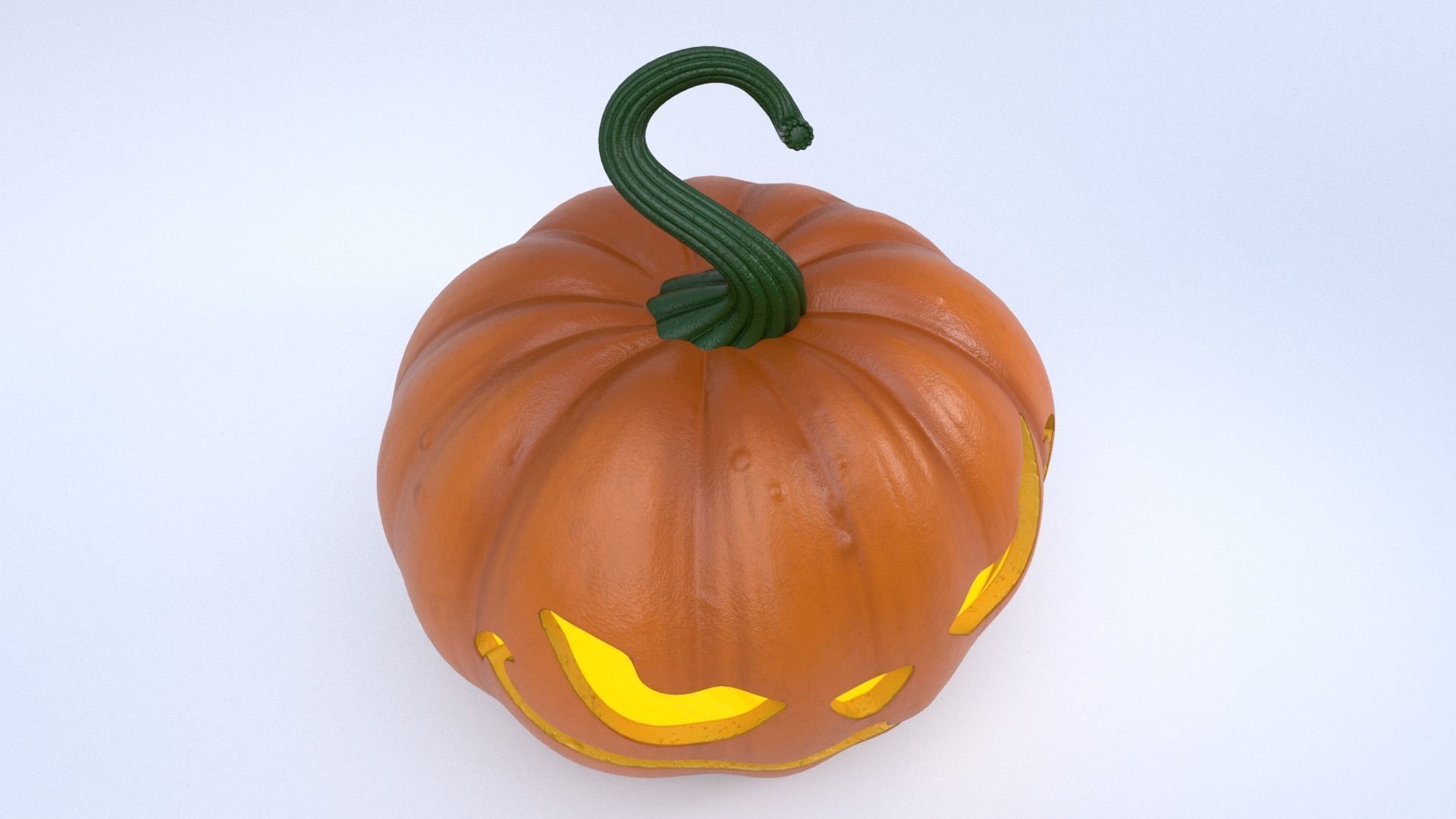 Halloween Pumpkin Low-poly 3D model_3