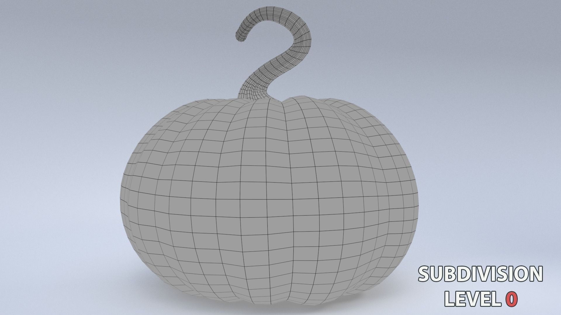 Halloween Pumpkin Low-poly 3D model_18