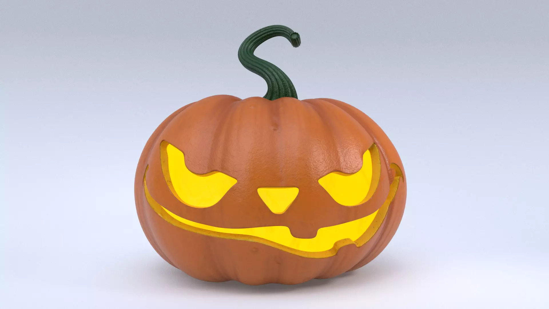 Halloween Pumpkin Low-poly 3D model_0