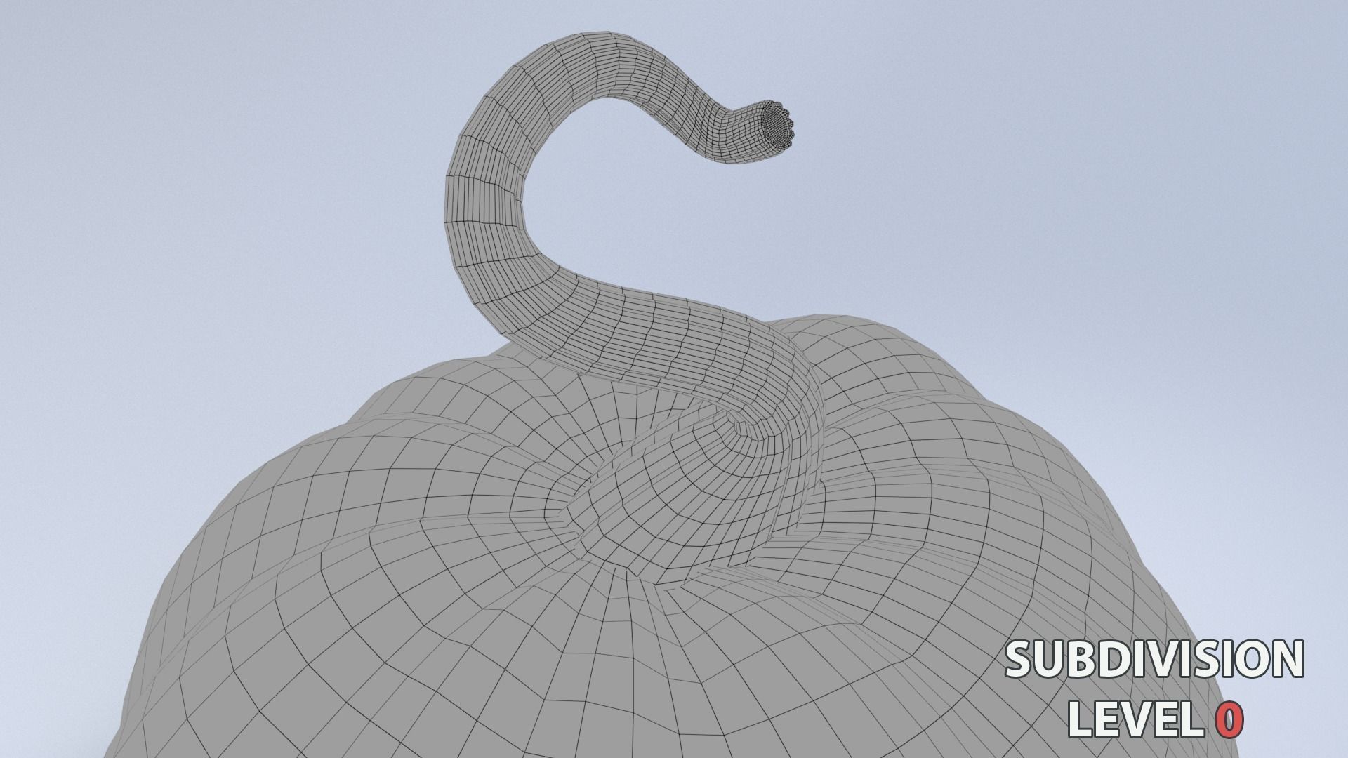 Halloween Pumpkin Low-poly 3D model_14