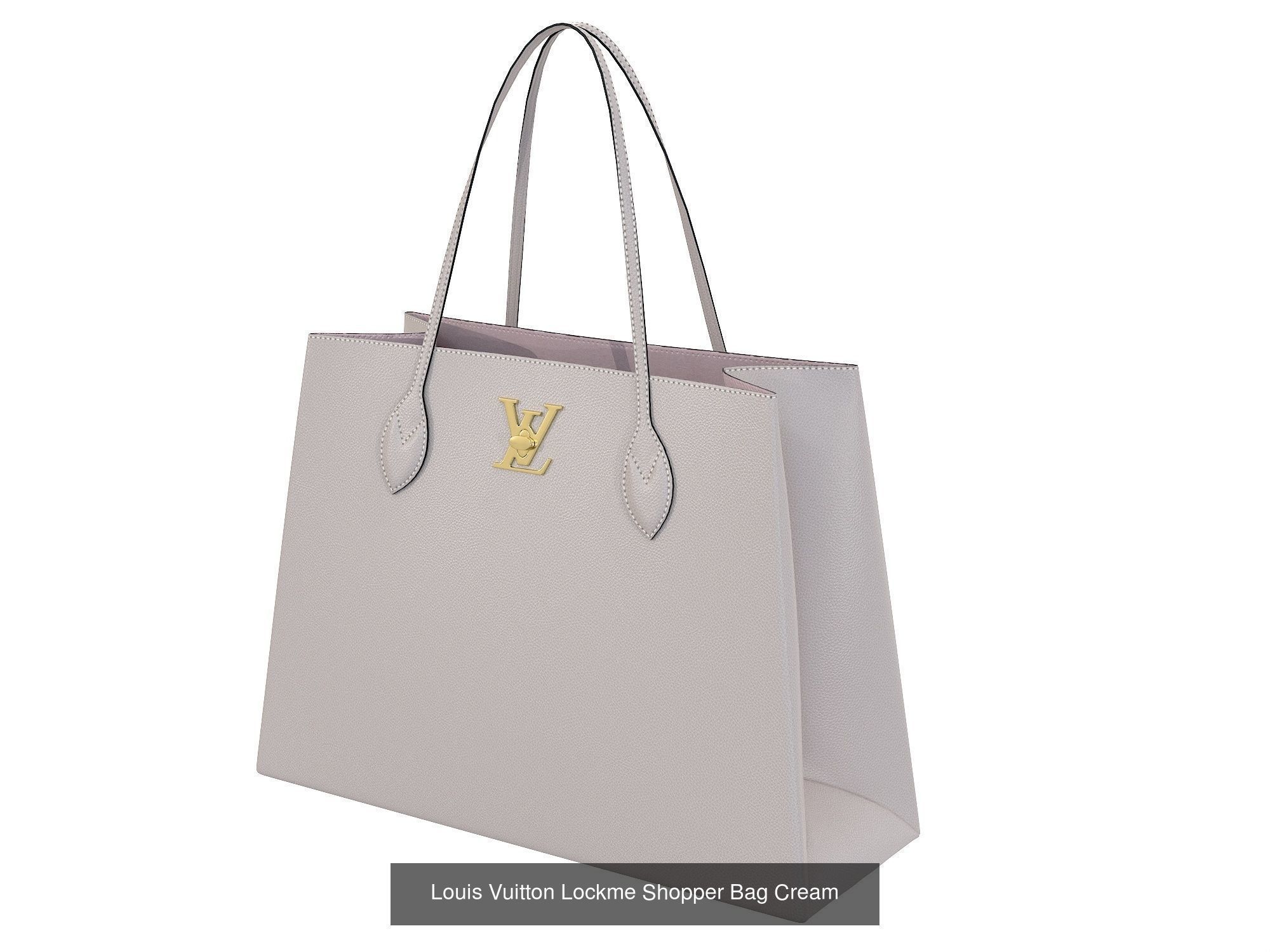 Louis Vuitton Lockme Shopper Bag 3D Model Collection_3